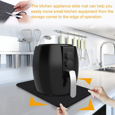 Top Notch Countertop Heat Shield Mats 5 Pack 17X12 Inch Non Slip Kitchen Appliance Slide Pads under air fryer for heat protection.