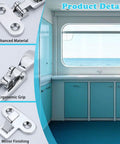 Badass Durability Marine Grade 316 Stainless Steel Boat Hatch Latch With Anti Rattle Mechanism And Heavy Duty Hold Down Clamp For Yachts Boats And Secure Storage showcased in a marine interior.