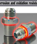 Three Eighths Inch JIC Male To Three Eighths Inch NPT Male Hydraulic Fitting Carbon Steel SAE 37 Degree Flare Straight Union Connector