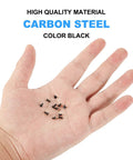 Heavy Duty M2 And M3 Laptop Screws Kit With 500 Piece Assortment For Notebook PC SSD Upgrade featuring black carbon steel screws in hand.