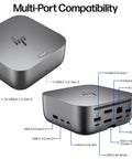 Top Shelf Thunderbolt Four Universal Type C Docking Station featuring 13 lightning fast ports in a compact design.