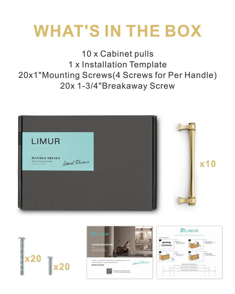Top Tier Solid Zinc Alloy Cabinet Pulls 10 Pack Slick Brushed Gold Heavy Duty Drawer Handles For Modern Kitchen Upgrades And Bathroom Vanity Reno With Exactly 5 Inch Mounting Centers included with screws and installation guide.