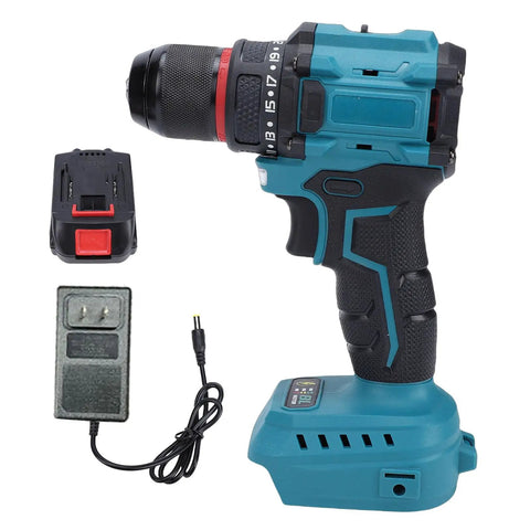 Badass Brushless Cordless Drill Kit With Heavy Duty Lithium Ion Battery Pack, keyless chuck, and charger.