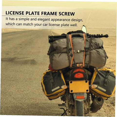 Motorcycle with 4 Pack Black Nylon Motorcycle License Plate Bolts and Screws for Bikes and Scooters Rust Resistant Easy Install Fasteners