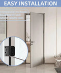 Rock Solid 6 Pack Matte Black Door Hinges 4X4 Inch Ball Bearing Stainless Steel Heavy Duty installed on a modern interior door.