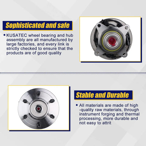 Heavy Duty Front Wheel Bearing And Hub Assembly For 2003 2006 Ford Expedition 4wd And Lincoln Navigator Awd top view with red center.