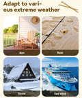 100 Count 10x5 Deck Screws For Exterior Wood Tan Color Rust Resistant Epoxy Coated, adapting to sun, rain, snow, and sea wind.