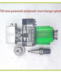 Built Tough Rock Solid Cnc Spindle Assembly With Motor Bracket Makes Bt30 Auto Tool Change Milling Rig Run Sweet High Precision Power Free Clamping Game Changer showing spindle and components.
