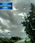 Genuine 3 Pack Windshield Wiper Blades Built Tough For Nissan Rogue And Pathfinder cruisers showing clear view through rain drops.