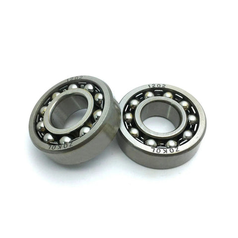 New 1202 Double Row Self Aligning Ball Bearing 15mm X 35mm X 11mm showing precision steel construction and internal ball arrangement.