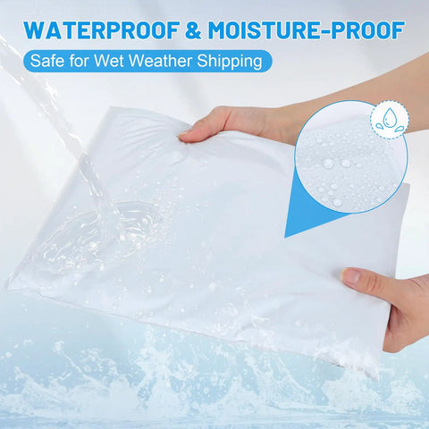 Heavy Duty Weatherproof Poly Mailers 14.5x19 Inch 200 Pack Shipping Bags with water resistance for safe wet weather shipping.