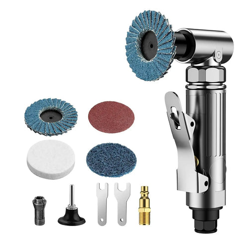 Heavy Duty Air Die Grinder With Rock Solid Metal Housing And Precision Ball Bearings Powers Through Any Task At A Blazing 20000 Rpm with accessories.