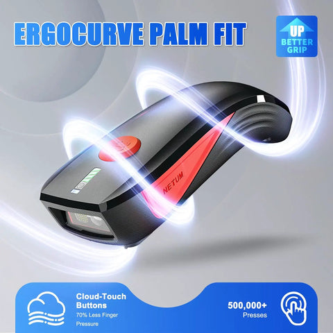 Bluetooth 2D QR Code Scanner With Zebra Scan Engine, portable handheld scanner with ergonomic design and long battery life