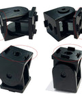 Black 4 Sets Aluminum Extrusion Pivot Hinge Swivel Angle Bracket With Handle for 20x20 V Slot Aluminum Profile Hardware Kit