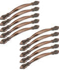 The Real Deal Vintage Red Bronze Drawer Pulls Hardware Set Includes Ten Hefty Cabinet Knobs and Screws Perfect for Kitchen Cupboards Bedroom Furniture and Slick Home Makeover Jobs Right Now, ten ornate red bronze cabinet knobs.