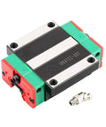Top Shelf Hgw20 20mm Cnc Square Linear Guide Rail Kit with red and green flange bearing carriage and attachment.