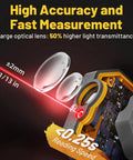 High precision lens and laser technology of Dead On Accuracy 328 Foot Range Laser Distance Meter for accurate measurements.