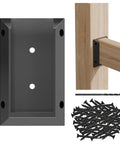 Heavy Duty Deck Railing Bracket Connectors For 2x4 Wood Posts 40 Piece Set With Wood Screws Durable Plastic PP Construction image