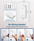 Installation steps for Remote Control Light Socket with Wireless Switch, includes mounting hardware, battery, wall-mounted controller.