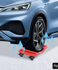 Heavy Duty Vehicle Wheel Dollies Set Of Four With 360 Degree Swivel Casters And Secure Brakes For Car Truck Atv Garage Shifting That Slides Like Hot Butter under a car tire.