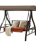 Porch Swing Canopy Top Replacement For Outdoor GCS00229C Beige Shade Cover Direct Fit Weatherproof Sun Shield