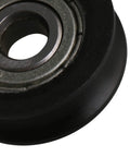 Beefed-Up U Type Groove Pulley Nylon Guide Roller Bearing Wheel Set 4 Pcs For Driving Equipment And Doors Windows, Smooth Low Noise Sliding, Heavy Duty Load Capacity Up To 63 Kg, 0.78 Inch By 0.19 Inch By 0.28 Inch, black U-groove nylon roller bearing