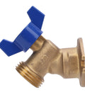 Heavy Duty Quarter Turn Ball Valve Brass G1/2 Female Thread To G3/4 Male Thread Plumbing Connector, blue handle, compact design.
