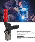 Built Tough Heavy Duty Quick Release Toggle Clamp For Auto Welding Projects Made From High Carbon Steel with welder in background