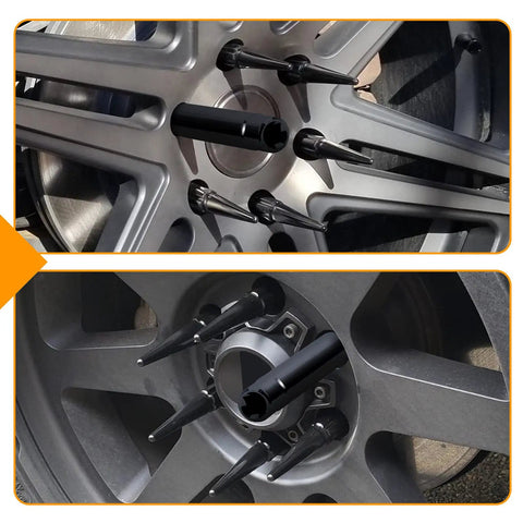 Badass Grip Solid 7 Spline Spiked Lug Nut Socket Key With 19MM Hex For M14x1.5 And M12x1.5 Threads on spiked lug nuts
