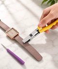 Using Two Pack 2mm Hole Punch Leather Pliers Set For Shoes Straps Watch Bands Craft DIY Fabric Small Round Holes Tool Compact 5.5 Inch Design