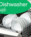 Straight Up Chip Resistant Round Soup Bowls Set Of Six Lightweight Glass Dinnerware In Crisp Winter White Finish Heavy Duty Stackables cleaning in a dishwasher.
