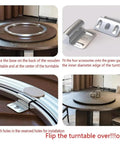 Installation instructions for 36 Inch Heavy Duty Lazy Susan Hardware Featuring Premium Aluminum Swivel Turntable Bearing.