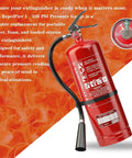Kickass Heavy Duty Brass And Stainless Steel Water Fire Extinguisher Pressure Gauge With Bright Green Safety Zone Dial Rated One To 100 PSI Plus Slick Waterproof Tape For Straight Up Reliable Safety Gear Replacement on a fire extinguisher