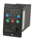 Pro Grade VFD Variable Frequency Drive For Converting Single Phase 220V To Three Phase 220V Wide 80 To 280V Input Range V F Control 0 To 100 Hz Digital Display Overvoltage And Overcurrent Protection front view with speed control dial
