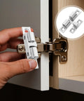 Copper Ball Door Catch Cabinet Latch Hardware Set 50mm Silver Roller Catch 4 Pack installation on kitchen cabinet