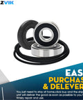 Heavy Duty Top Load Washer Tub Bearing And Seal Kit Replacement, rubber seals and metal bearings for quiet operation.