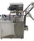 Automatic Liquid Paste Filler And Sealer Machine With Mix Hopper For Sauces And Chunky Salsa Stainless Steel three side packaging system.