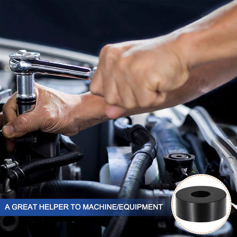 Person using wrench on equipment with Hardcore Neoprene Rubber Spacers Anti Vibration Isolation Pads Bushing Washers For HVAC And Street Cars.