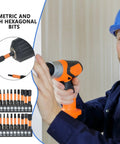 Versatile 20-piece Allen Wrench Bit Set Featuring S2 Steel Metric And Inch Hex Drill Kit For Heavy Duty Fastener Work, Perfect For Pro Mechanics Hitting All Your DIY Projects Without Hassle Or Fumbling With Multiple Tools. Metric and inch hex bits for drill use