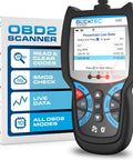 Bluetooth OBD2 Scanner With Live Data Code Reader And Battery Charging System Test For Cars 1996 And Newer, packaging visible