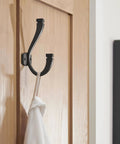 Matte Black 5 Pack Coat And Hat Wall Hooks Double Hooks For Hanging Towels Bags Backpacks Purses Wall Mount Hanger Decor