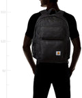 Person wearing 27L Single Compartment Laptop Backpack With Durable Duravax Base Rain Defender Water Repellent 1200 Denier Polyester