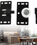 Adjustable Wardrobe Sliding Door Rollers And Heavy Duty Cabinet Pullies with nylon steel wheels for smooth closet doors.