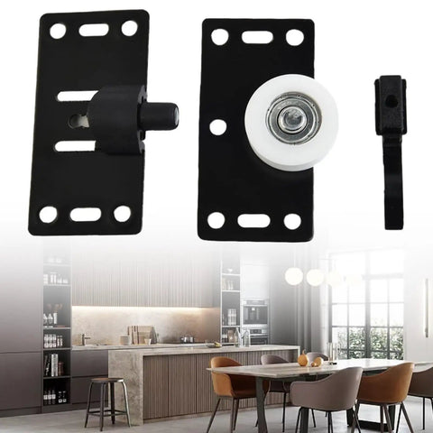 Adjustable Wardrobe Sliding Door Rollers And Heavy Duty Cabinet Pullies with nylon steel wheels for smooth closet doors.