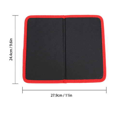 Foldable Magnetic Tool Mat With 40 Lbs Hold, Flexible Parts Organizer For Auto Repair And Electronics, Ultra Strong Magnetic Hold Keeps Screws Wrenches Bolts Secure Even On Tilted Or Vibrating Surfaces, 11 x 9.6 in folded view