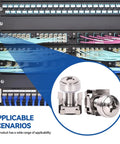 Rock Solid 120 Pack M6 X 20mm Stainless Steel Rack Mount Screws And Cage Nuts Built Tough Server Rack Kit on network cabinet.