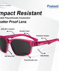 Heavy Duty Grind Ready Anti Fog Safety Glasses With Scratch Resistant Ruby Smoke Tint Polycarbonate Unisex Fit UV Shielding angled view showcasing durable frame and soft nose pad.
