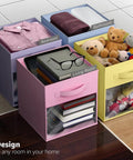 Total Game Changer Storage Bins With Clear View Panels, Foldable Pop Up Organizers, 13 Inch Pastel Multi Color Six Pack Set for closet organization.