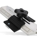 Pro Grade Thin Rip Table Saw Jig Guide For Router And Band Saw, Durable woodworking tool with ruler and knob visible