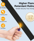 Cable Hider Kit For Wall Mounted TVs And Home Office 157 Inch Paintable Black Wire Concealer with flame retardant rating UL94 V-0